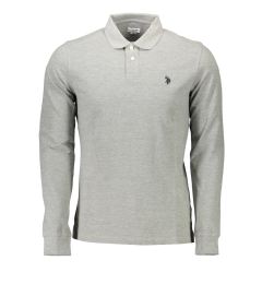 Снимка на Мъжки сиви поло ризи с дълъг ръкав