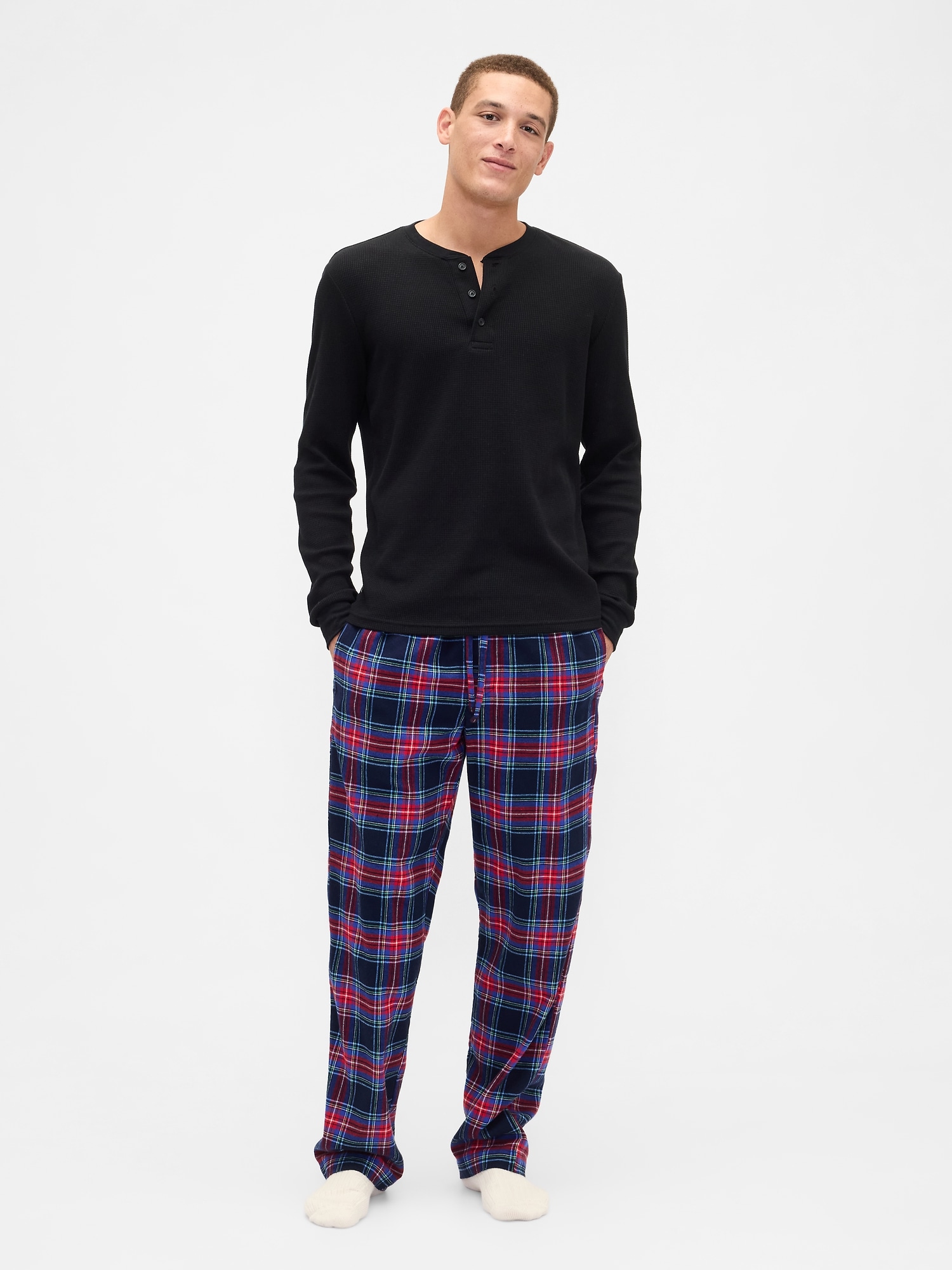 Снимка на Мъжки фланелени пижамени панталони GAP