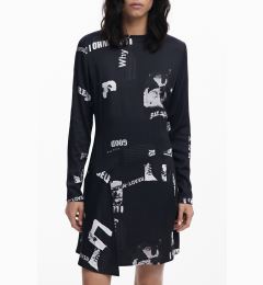 Снимка на Рокля с дълъг ръкав с шарки