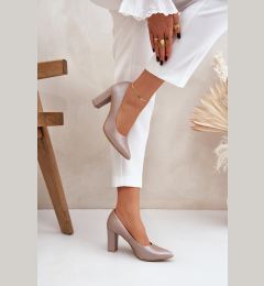 Снимка на Сатенени чехли Lewski Shoes 2453 Бежови