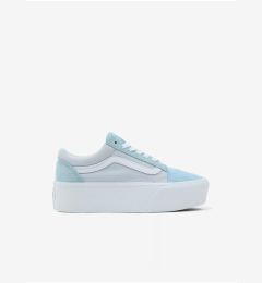 Снимка на Светлосини дамски велурени маратонки на платформа VANS Old Skool - Жени