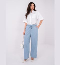 Снимка на Светлосини панталони с еластична талия