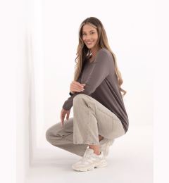 Снимка на Сива блуза с дълъг ръкав