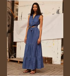 Снимка на Синя дънкова риза Макси-рокли Pepe Jeans - жени