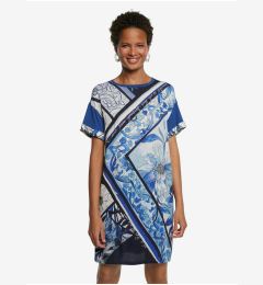 Снимка на Синя флорална рокля Desigual Vest Solimar - жени