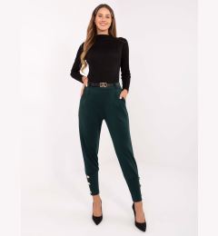 Снимка на Тъмнозелени панталони с декоративни копчета