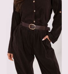 Снимка на Тъмнокафяви панталони с колан