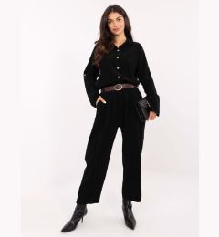 Снимка на Черен дълъг гащеризон с колан