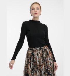 Снимка на Черна дамска тениска с поло яка