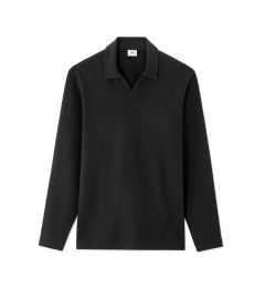 Снимка на Черна мъжка тениска с дълъг ръкав Celio Medort