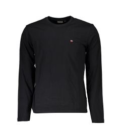 Снимка на Черна мъжка тениска с дълъг ръкав