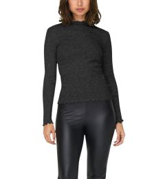 Снимка на Черна тениска с дълъг ръкав