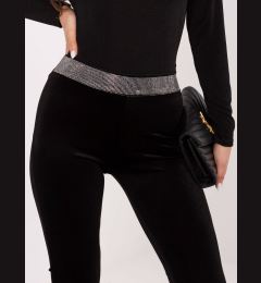 Снимка на Черни панталони с брокатени колани