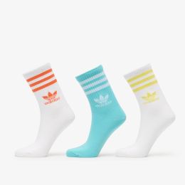 Снимка на adidas 3 Stripes Crew Sock 3-Pack White/ Easy Mint/ White M