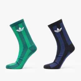 Снимка на adidas Striped Crew Socks 2-Pack Green/ Aurivy/ Off White L