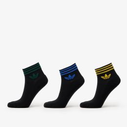 Снимка на adidas Trefoil Ankle Half-Cushioned Socks 3-Pack Black/ Collegiate Green/ Blue/ Crew Yellow S