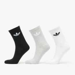 Снимка на adidas Trefoil Cushion Crew Sock 3-Pack White/ Medium Grey Heather/ Black