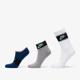 Снимка на Nike Everyday Essentials Multi-Height Socks 3-Pack White/ Grey/ Blue