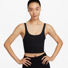 Снимка на Nike Zenvy Wide Ribbed Women's Light-Support Non-Padded Longline Sports Bra Black/ Black/ Pcg3C L