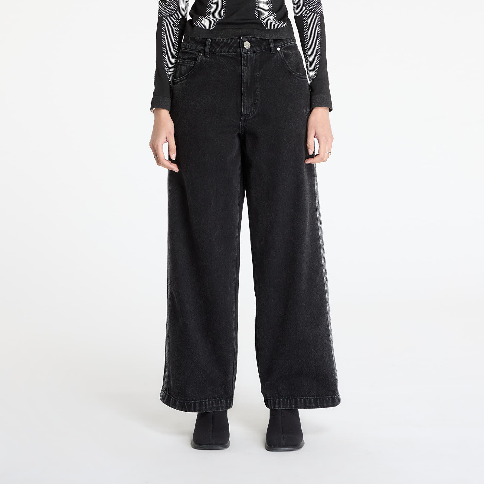 Снимка на Дънки adidas Adicolor Denim 3-Stripes Track Pants Black 28/32