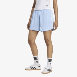 Снимка на Къси панталони adidas Originals Satin Shorts Ruffle 3-Stripes Clear Sky/ Grey Three XL