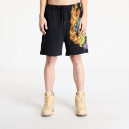 Снимка на Къси панталони Marcelo Burlon County Flame Comfy Sweatshort Black/ Red XL