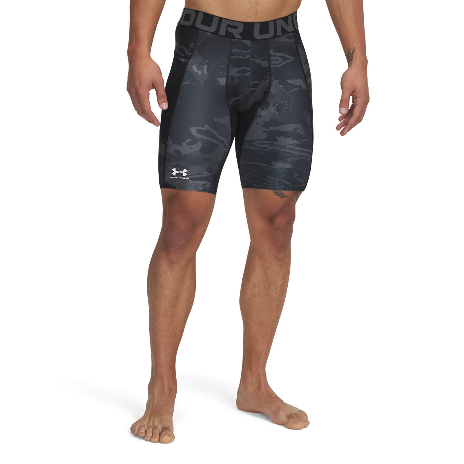 Снимка на Къси панталони Under Armour HG Armour Printed Lg Sts Black/ White XXXL