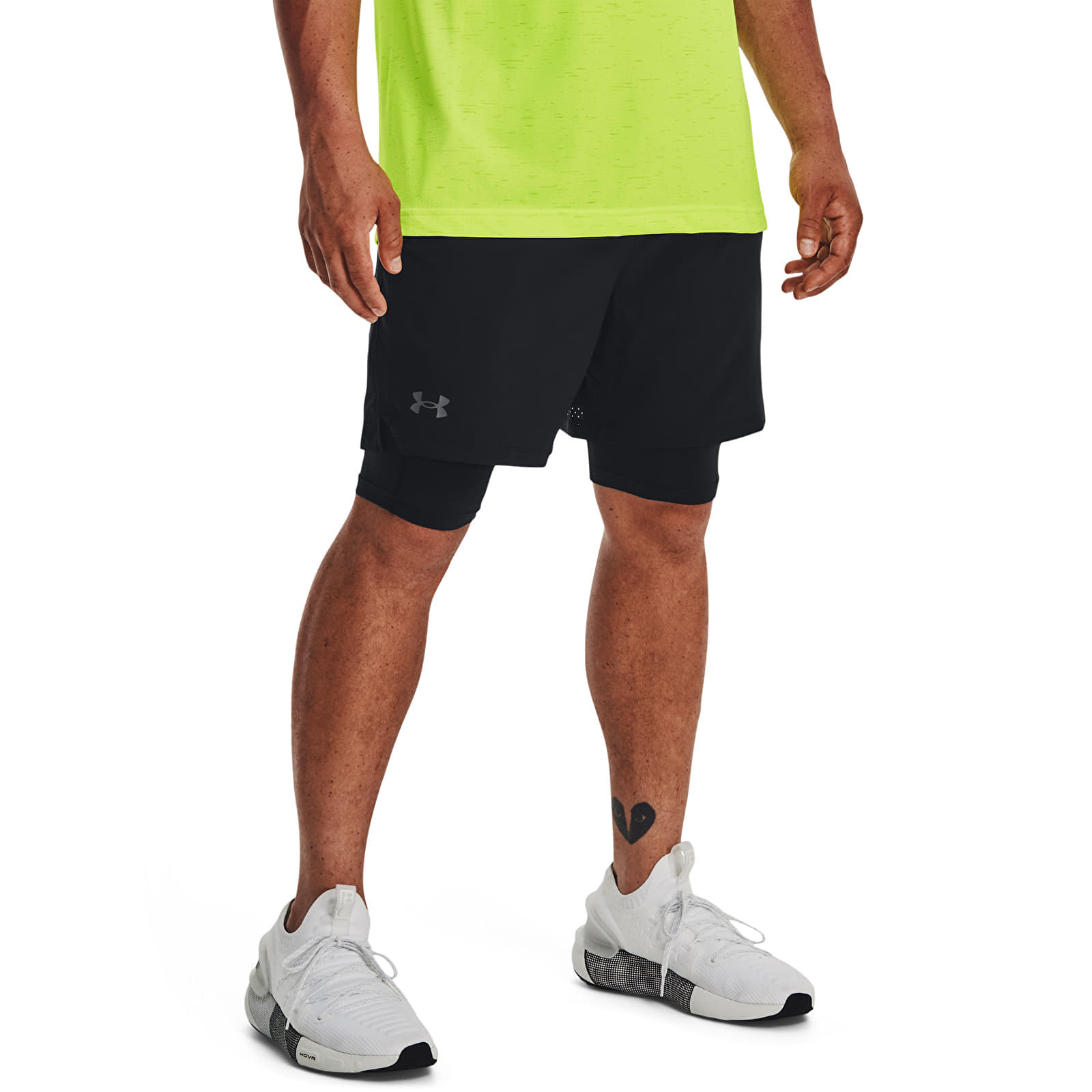 Снимка на Къси панталони Under Armour Vanish Woven 2in1 Sts Black/ Black/ Pitch Gray XL