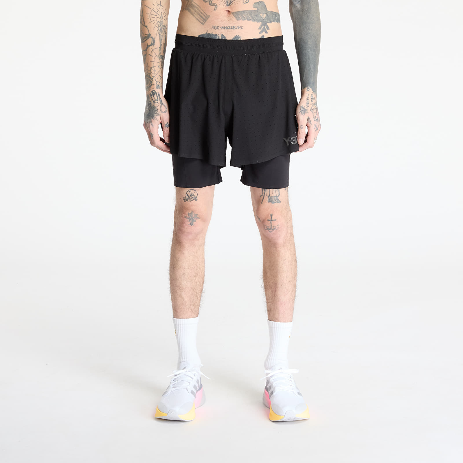 Снимка на Къси панталони Y-3 Running Shorts + Tights Black L