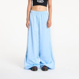 Снимка на Панталони adidas Originals Satin Wide Leg Tracksuit Bottoms Ruffle 3-Stripes Clear Sky S