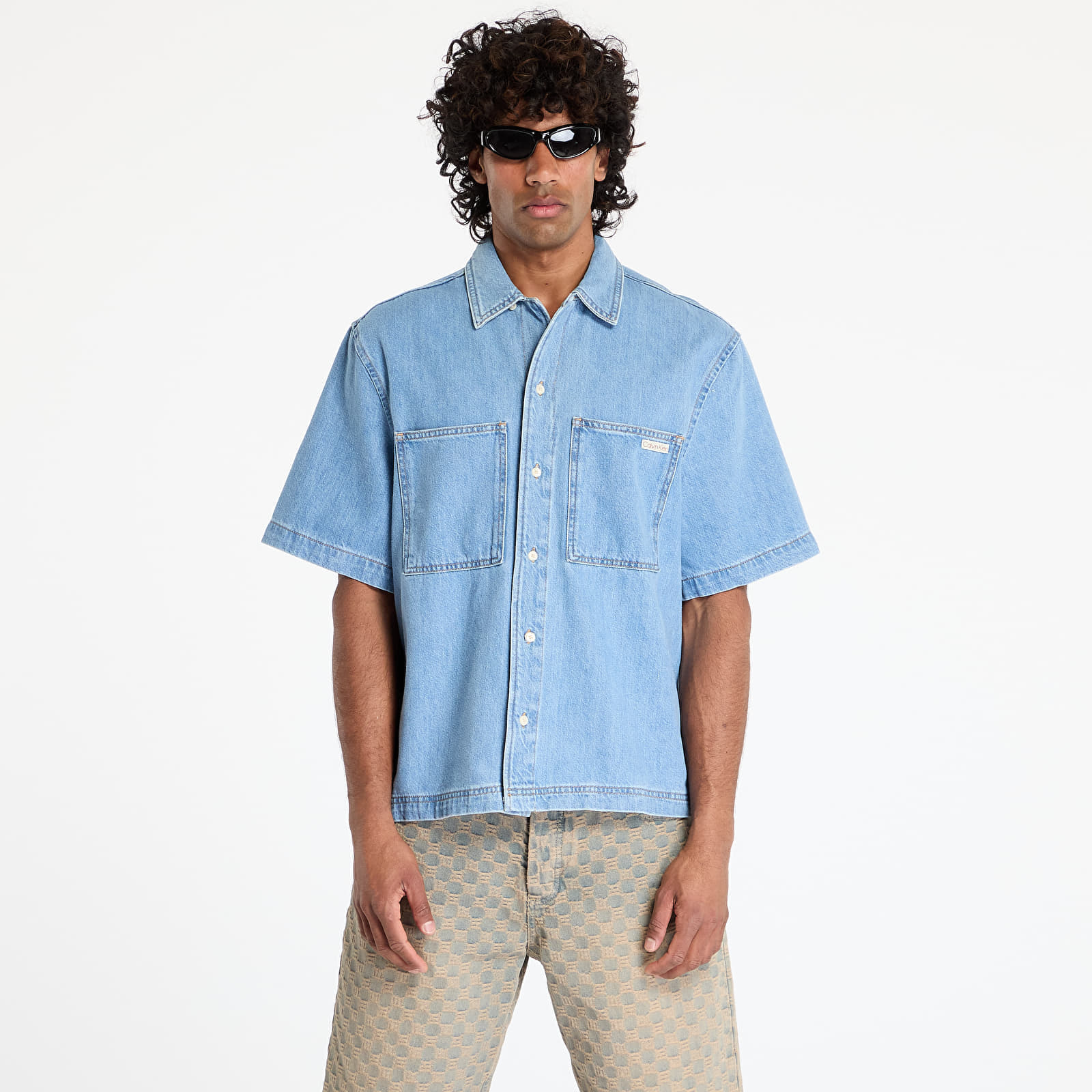 Снимка на Риза Calvin Klein Jeans Bowler Shirt Denim Light XL