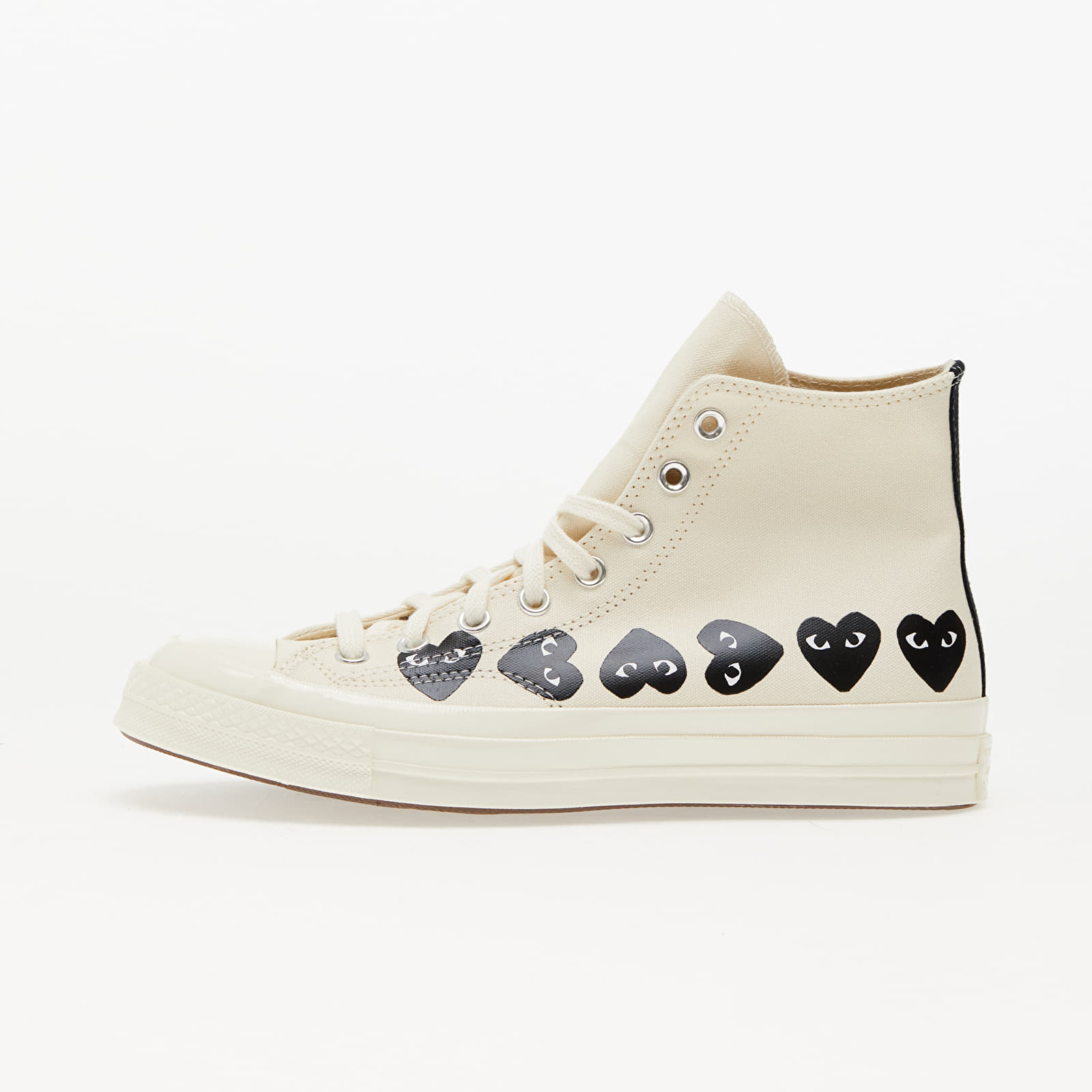 Снимка на Сникърси Converse x Comme des Garcons PLAY Chuck 70 Hi Multi Heart Milk/ Black/ Egret EUR 37.5