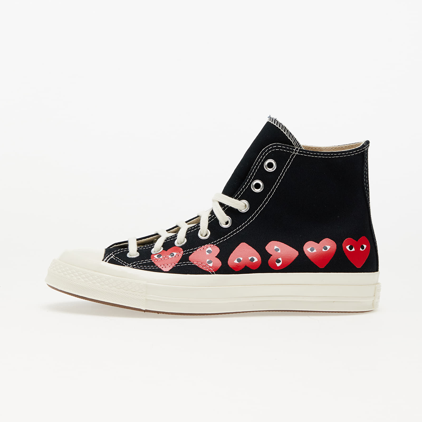 Снимка на Сникърси Converse x Comme des Garçons PLAY Chuck 70 Hi Multi Heart Black/ Hi Risk Red/ Egret EUR 40