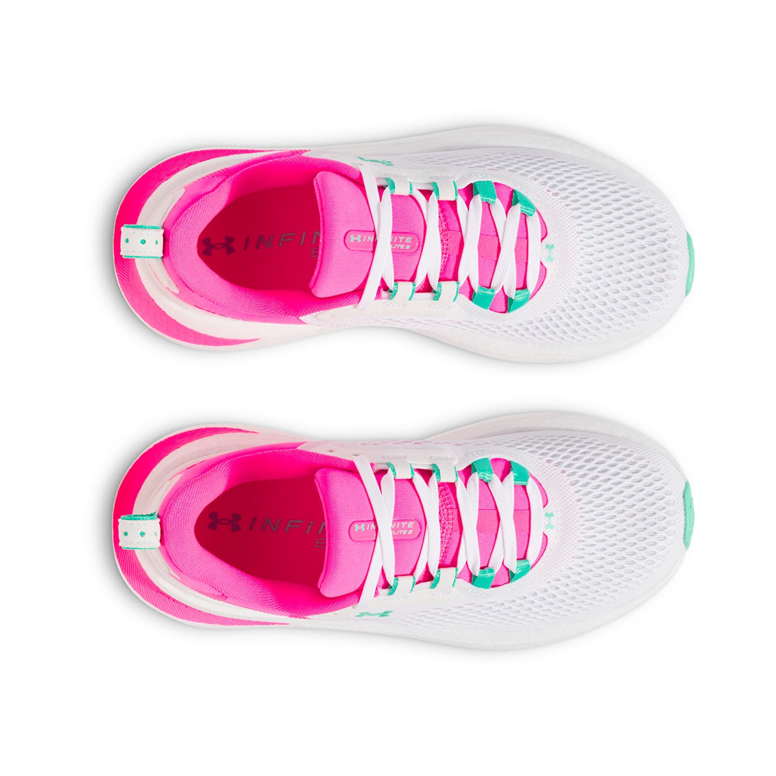 Снимка на Сникърси Under Armour W Infinite Elite 2 White /Aero Pink /Comet Green EUR 40.5