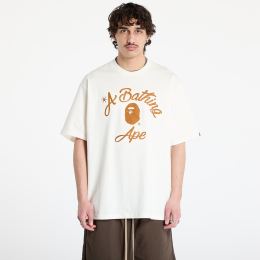 Снимка на Тениска A BATHING APE Chain Stitch College Relaxed Fit Tee UNISEX Ivory L