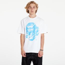 Снимка на Тениска A BATHING APE Flame Ape Head Tee White/ Blue XXL