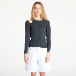 Снимка на Тениска A BATHING APE Pigment Dyed Cut Out Rib L/S Tee Black L