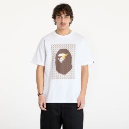 Снимка на Тениска A BATHING APE Sta Houndstooth Ape Head Tee White/ Brown XXL