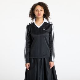 Снимка на Тениска adidas Adicolor Football Jacquard V-Neck Long Sleeve Tee Black/ Black L