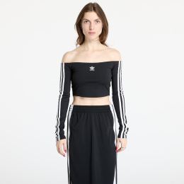 Снимка на Тениска adidas Adicolor Off Shoulder Long Sleeve Top Black M