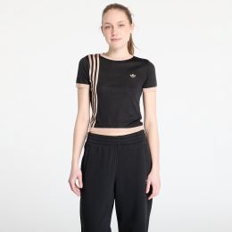Снимка на Тениска adidas Knitted 3 Stripe Short Tee Black XS