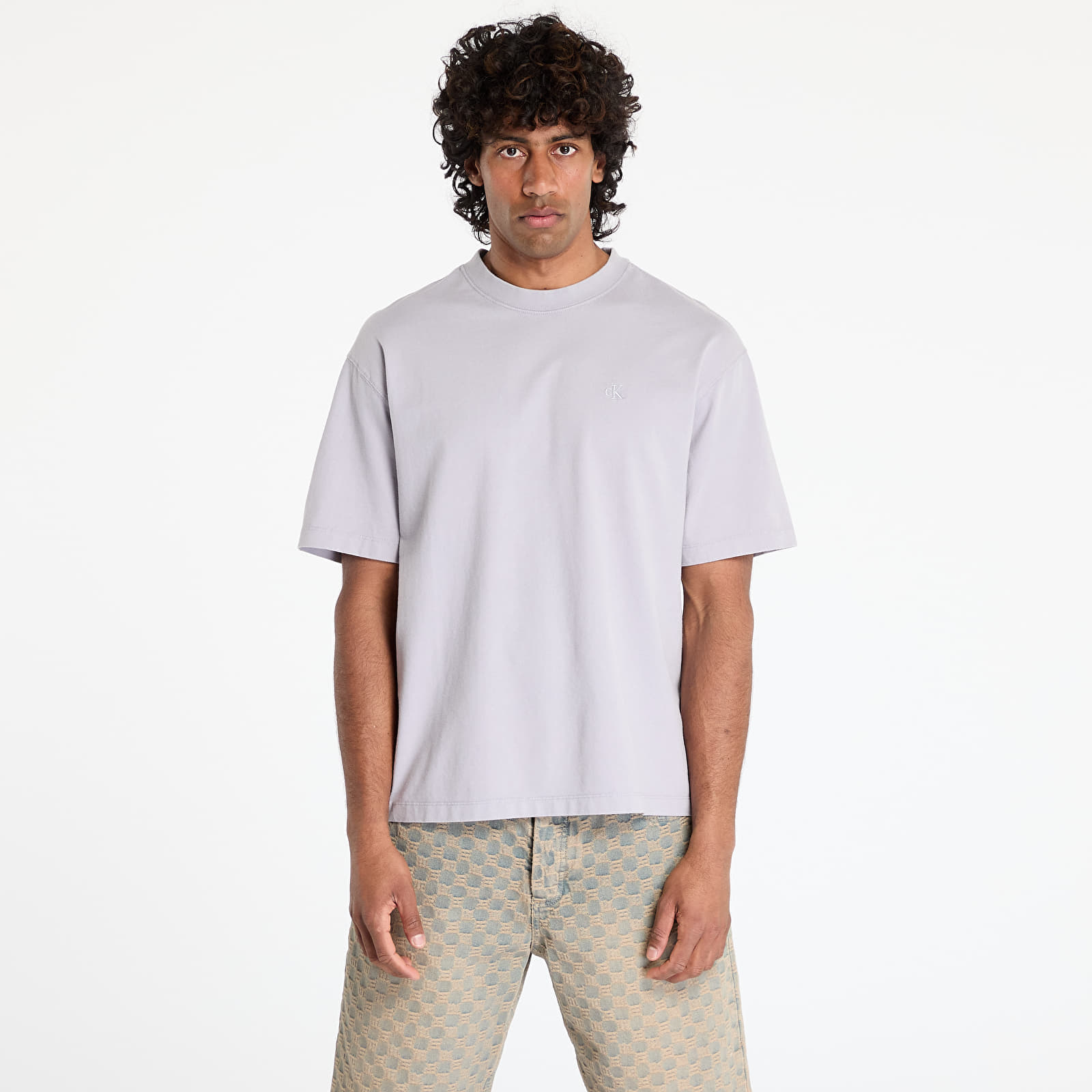 Снимка на Тениска Calvin Klein Jeans 16S Jersey Washed Tee Lilac Gray XL
