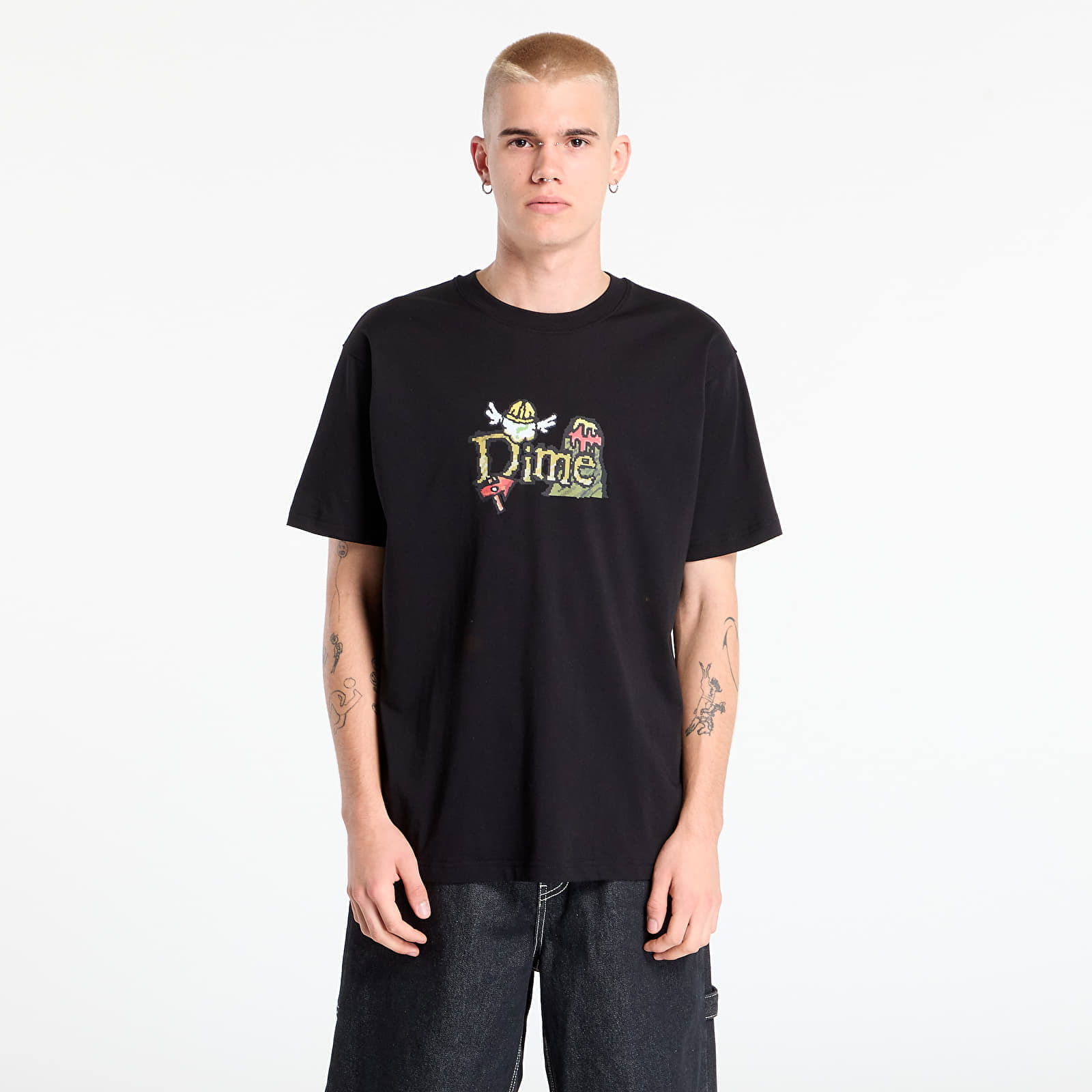 Снимка на Тениска DIME Classic Fuzzy T-Shirt UNISEX Black XL