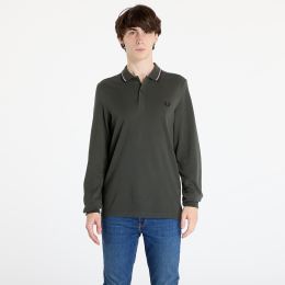 Снимка на Тениска FRED PERRY LS Twin Tipped Shirt Field Green/ Dark Pink/ Navy XL