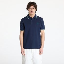 Снимка на Тениска FRED PERRY Twin Tipped Fred Perry Shirt Dark Carbon/ Light Ecru/ Label Green M