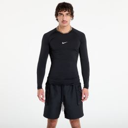 Снимка на Тениска Nike Pro Men's Dri-FIT Tight Long-Sleeve Fitness Top Black/ White XXL
