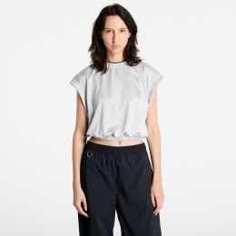 Снимка на Тениска Nike Sportswear Collection Women's Dri-FIT Jacquard Short-Sleeve Jersey Top Light Iron Ore/ Light Iron Ore/ Armoury Navy/ White L