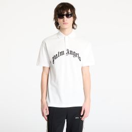 Снимка на Тениска Palm Angels Curved Logo Shortsleeve Polo T-Shirt Off White/ Black M