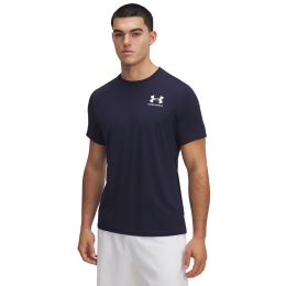 Снимка на Тениска Under Armour Heatgear Fitted SS Tee Midnight Navy/ White L