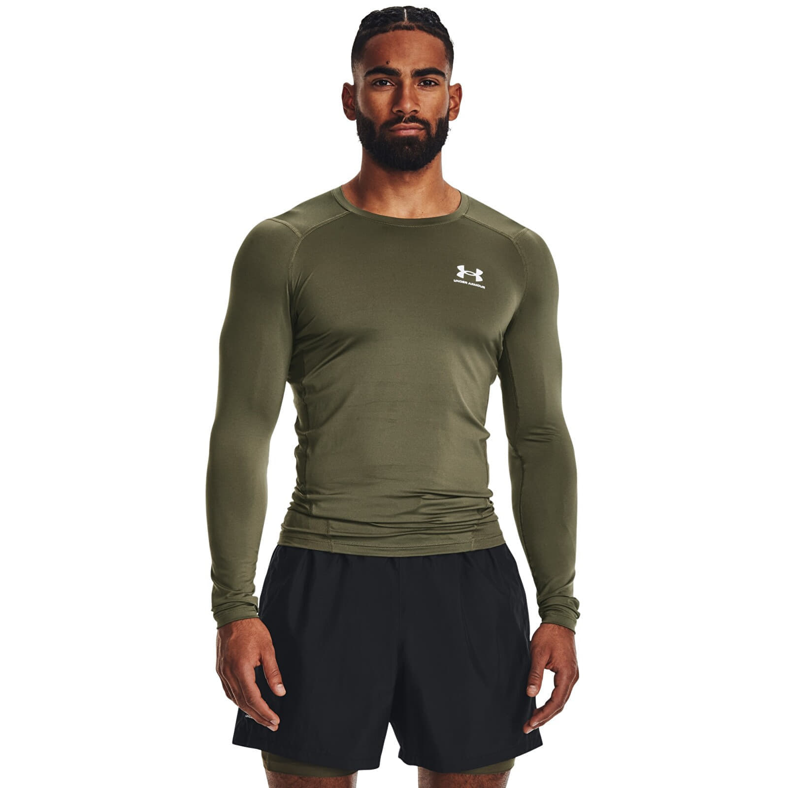 Снимка на Тениска Under Armour HG Armour Comp LS Green XXXL